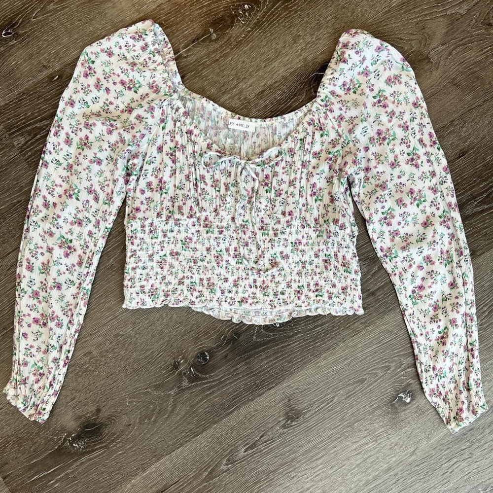 Floral Smocked Crop Top